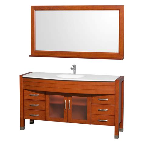 Wyndham Collection Daytona 60 Inch Single Bathroom Vanity In Cherry