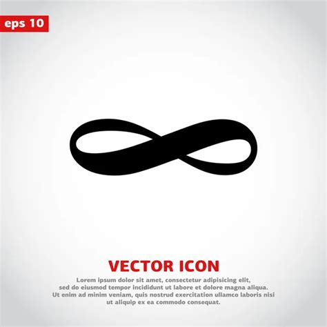 Ícono De Símbolo Ilimitado Ilustración Vectorial Simple — Vector De