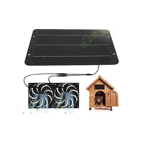 Solar Panel Fan Kit 10w 12v Solar Fan For Greenhouse Solar Panel Powered Dual Fan With 31