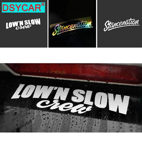 DSYCAR 1Pcs Stancenation LOW N SLOW Waterproof Auto Car Front Window