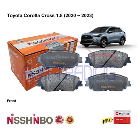 Genuine Nisshinbo Front Brake Pads With SHIMS For Toyota Corolla Cross