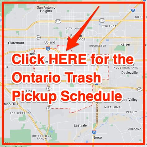 Ontario Trash Schedule Bulk Pickup Holidays Map