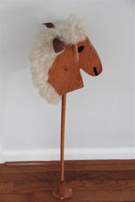 Vintage Hand Made Wooden Hobby Horse Stick Horse By Plumpickings