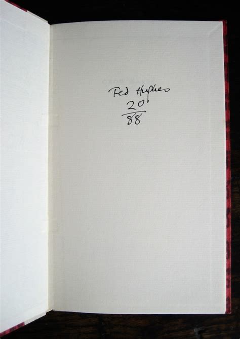 Crow Wakes [poems] In The Author S Homemade Signed Limited Edition By Ted Hughes Fine