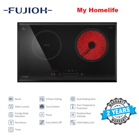 Fujioh Fh Ic Hybrid Hob With Induction Ceramic Zones Lazada