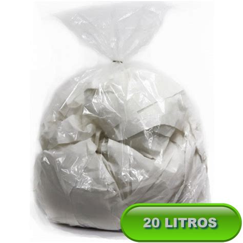 Saco P Lixo 20 Lts Transparente 40cm X 45cm 0 4 M C 100