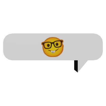 MOVES Nerd Emoji Chat Bubble S Code Price RblxTrade