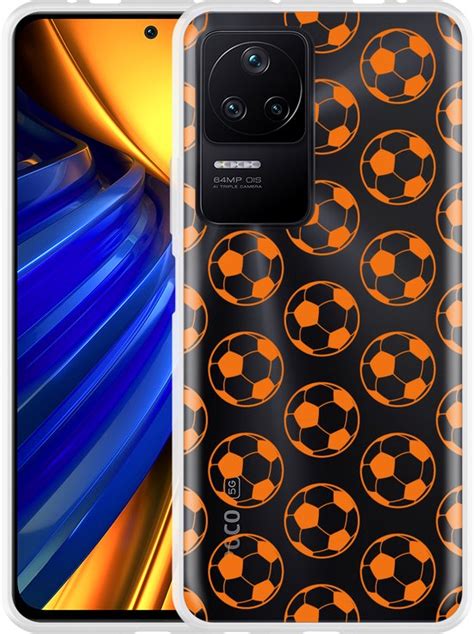 Poco F Hoesje Orange Soccer Balls Designed By Cazy Bol