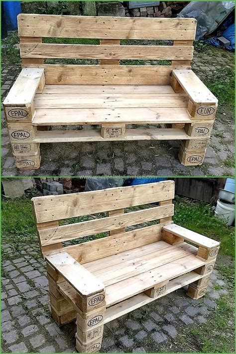 Recycled Pallet Outdoor Bench Pallet Furniture Outdoor Wooden Pallet