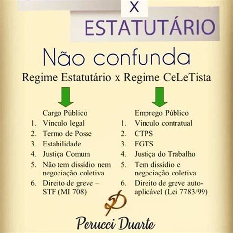 Para N O Esquecer As Principais Diferen As Entre Estatut Rios E