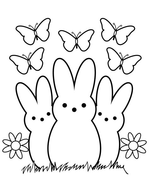 Printable Easter Bundle Coloring Pages Peeps Coloring Pages Etsy