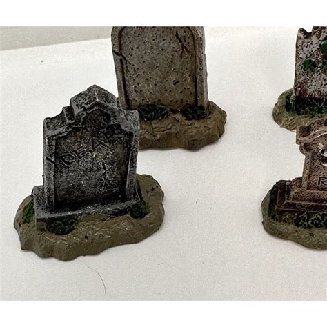 5 Lemax Halloween Spooky Town Tombstone Accessories Etsy