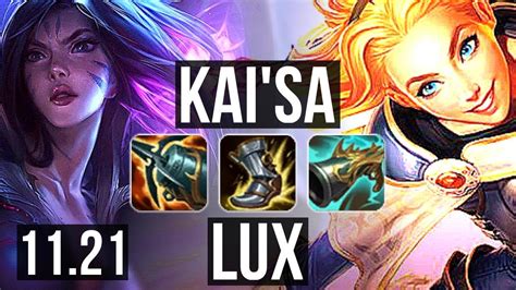 Kai Sa Soraka Vs Lux Sona Adc Defeat Godlike Games