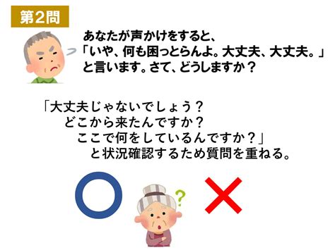 認知症の人への接し方編 Q2 名古屋市港区地域 包括ケア推進会議