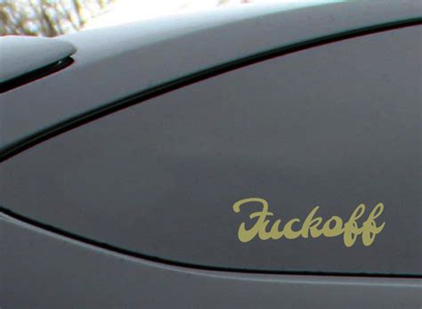 Fuckoff Decal Fuck Off Laptop Sticker Car Window Appliance Etsy