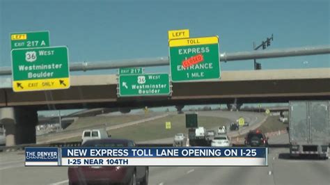 New Express Toll Lane Opening On I 25 Youtube