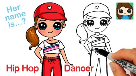 How to Draw a Hip Hop Dancer 🎶 Cute Girl - YouTube