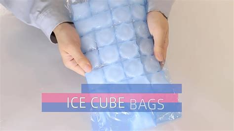 24 Cubes Clear Cold Seal Ice Make Packaging Ldpe Plastic Disposable