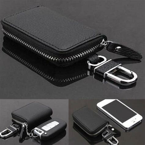 Pu Lederen Auto Auto Truck Lederen Zipper Key Case Grandado