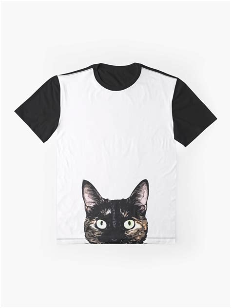 Peeking Cat T Shirt For Sale By Nicklas Redbubble Cat Graphic T