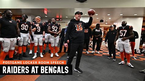 Locker Room Celebration Raiders At Bengals Youtube