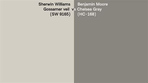 Sherwin Williams Gossamer Veil SW 9165 Vs Benjamin Moore Chelsea Gray