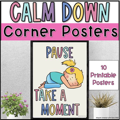 Calm Down Corner Rules Poster