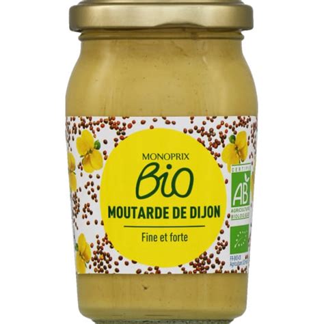 Monoprix Bio Moutarde De Dijon Fine Et Forte Bio Monoprix Fr