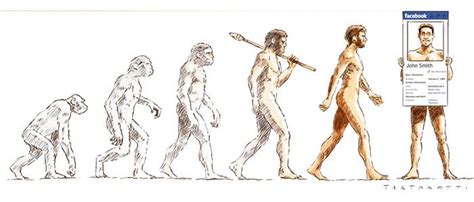 ilustración que muestra la evolución del hombre hasta llegar al