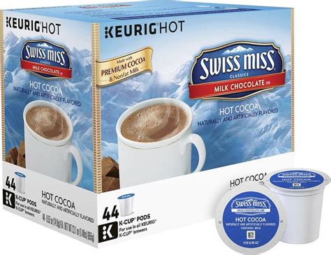 Swiss Miss Milk Chocolate Hot Cocoa Keurig Single Serve K Cup Pods 44 Count 5000345148 Best