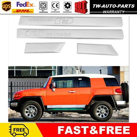 4pcs Door Side Sill Molding Trim Guard Cover Fit For Fj Cruiser 2007 2022 Ebay