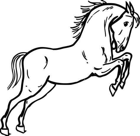 clipart jumping horse outline