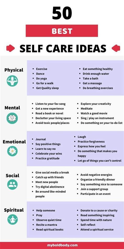 50 Simple And Effective Self Care Ideas For Busy People Self