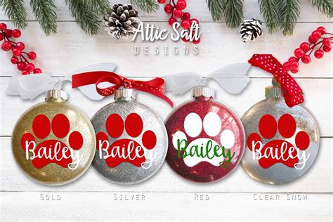 Personalized Dog Paw Ornament - Etsy