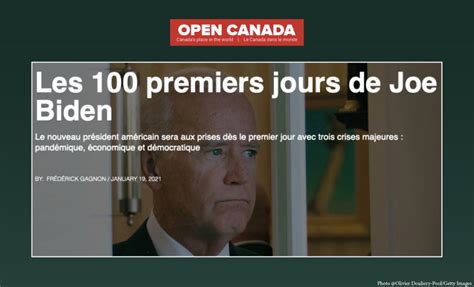 Les Premiers Jours De Joe Biden Chaire Raoul Dandurand En Tudes