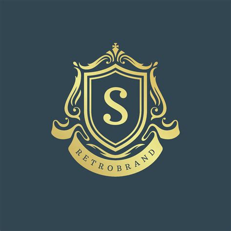 Luxury Logo Monogram Crest Template Design Illustration