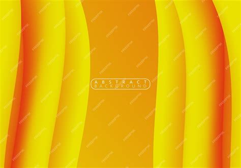 Premium Vector Abstract Yellow Background Fluid Shapes Composition