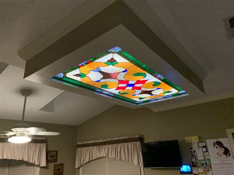 Stained Glass Ceiling Light Panels | Shelly Lighting