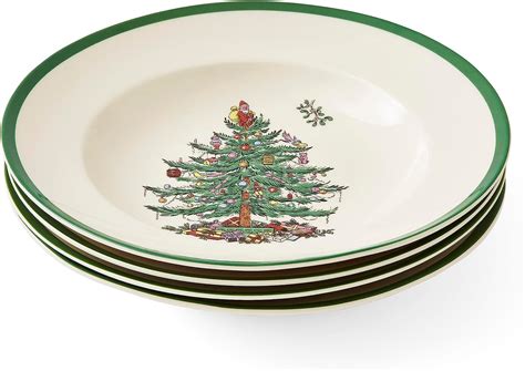 Amazon Spode Christmas Tree 9 Soup Plate Set Of 4 Stoneware