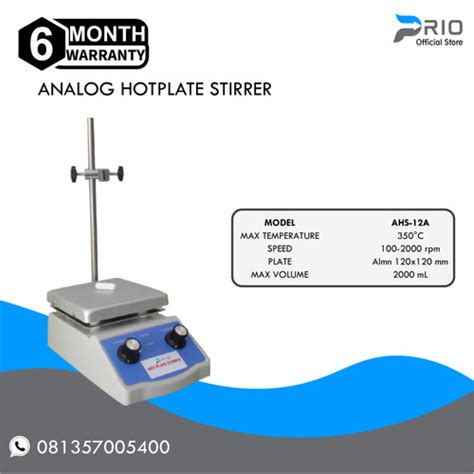 Jual PRIO Analog Hotplate Hot Plate Stirrer Laboratorium 120mm Kota Surabaya Priolab