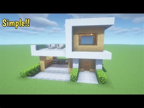 Minecraft Cara Membuat Rumah Modern Simple Youtube