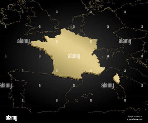 Mapa Pol Tico De Francia Con Las Diversas Regiones Fotograf A De Stock