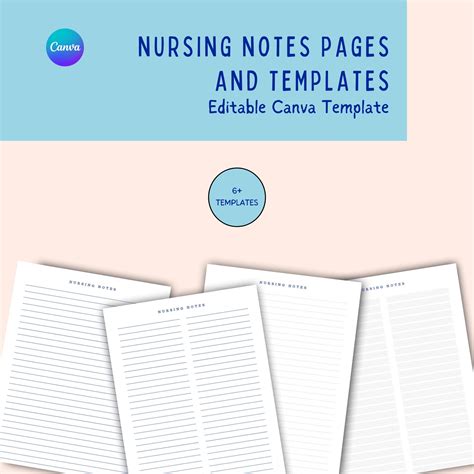 NURSING NOTES PAGES, Nursing School, Study Guides, Templates, Critical Care Bundle, Study Tool ...