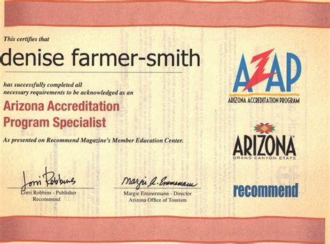 ARIZONA CERTIFICATION | Education center, Community group, Education