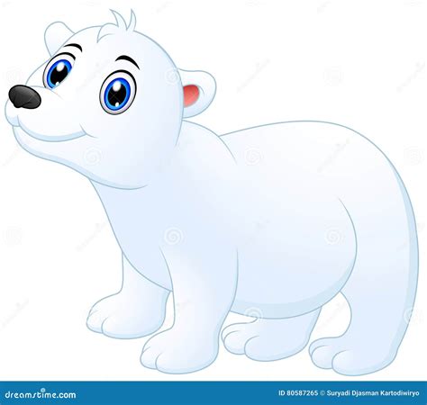 Dessin Animé Mignon D ours Blanc Illustration de Vecteur Illustration