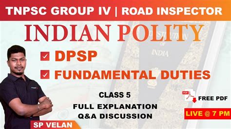 Tnpsc Indian Polity Top Questions In Dpsp Fundamental Duties By