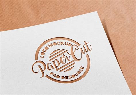 Paper Cutout Logo Mockup - GraphicsFuel