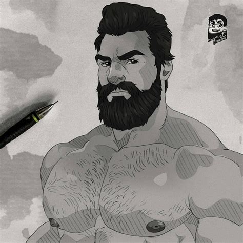 Black Sketch Of The Week 12 Bosstan13 Beardlover Beards Beards