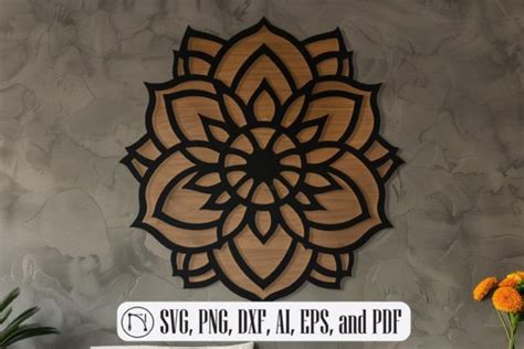 Laser Cut Mandala Flower Svg Cut File Graphic By Ngised Creative Fabrica