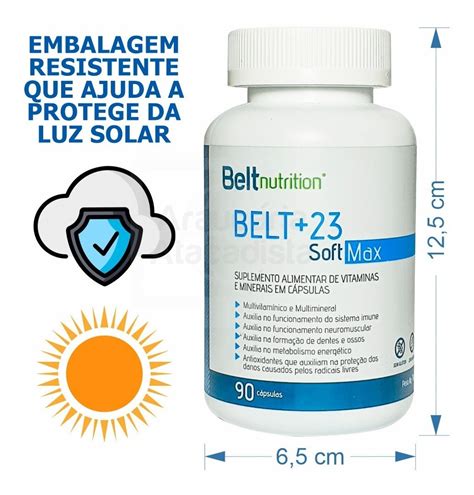 3x Belt 23 Soft Max Vitamina C 90 Cápsulas Belt Nutrition Frete grátis